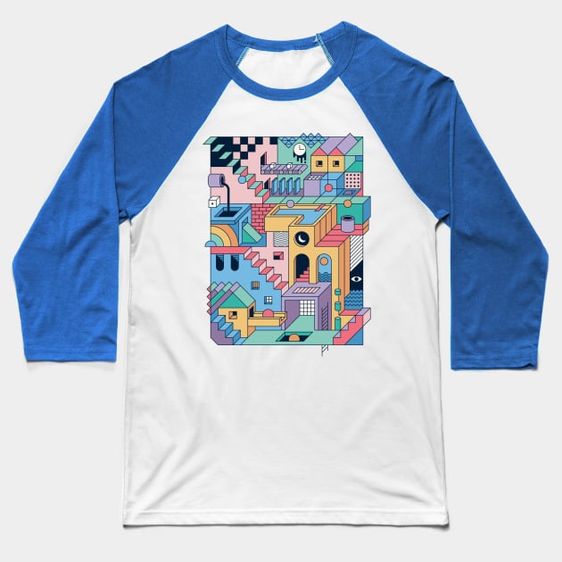 80s Escher Baseball T-Shirt by Thepapercrane